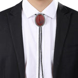 Maxbell Cowboy Bolo Tie Western Pendant Fashion for Graduation Engagement Wedding Dark Red