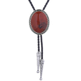 Maxbell Cowboy Bolo Tie Western Pendant Fashion for Graduation Engagement Wedding Dark Red
