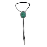 Maxbell Bolo Tie Necktie Necklace PU Leather Rodeo for Party Birthday Men Women Green