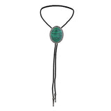 Maxbell Bolo Tie Necktie Necklace PU Leather Rodeo for Party Birthday Men Women Green