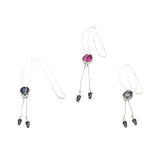 Maxbell Tulip Pendant Sweater Chain Elegant Rhinestone Accessories for Party Women Red