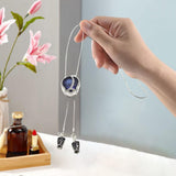 Maxbell Tulip Pendant Sweater Chain Elegant Rhinestone Accessories for Party Women Blue