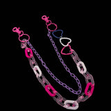 Maxbell Rainbow Pants Jean Chain Waist Chain Trousers Chain for Men and Women