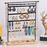 Maxbell 80 Holes Jewelry Organizer Stand Holder Showcase for Bedroom Home Decoration