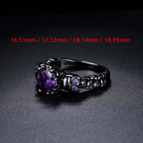 Maxbell Gothic ring Black Trendy Hollowed Skull for Halloween Birthday Prom S