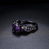 Maxbell Gothic ring Black Trendy Hollowed Skull for Halloween Birthday Prom M