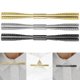 Maxbell Gentlemen Pinch Clips Tie Pins Shirt Clip Good Texture Length 6cm Classic Aureate