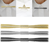 Maxbell Gentlemen Pinch Clips Tie Pins Shirt Clip Good Texture Length 6cm Classic Aureate