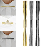 Maxbell Gentlemen Pinch Clips Tie Pins Shirt Clip Good Texture Length 6cm Classic Aureate