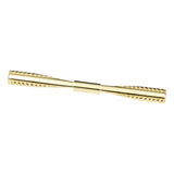 Maxbell Gentlemen Pinch Clips Tie Pins Shirt Clip Good Texture Length 6cm Classic Aureate