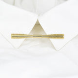 Maxbell Gentlemen Pinch Clips Tie Pins Shirt Clip Good Texture Length 6cm Classic Aureate