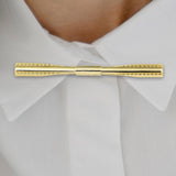 Maxbell Gentlemen Pinch Clips Tie Pins Shirt Clip Good Texture Length 6cm Classic Aureate