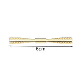 Maxbell Gentlemen Pinch Clips Tie Pins Shirt Clip Good Texture Length 6cm Classic Aureate