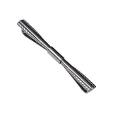 Maxbell Gentlemen Pinch Clips Tie Pins Shirt Clip Good Texture Length 6cm Classic Black