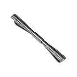 Maxbell Gentlemen Pinch Clips Tie Pins Shirt Clip Good Texture Length 6cm Classic Black