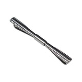 Maxbell Gentlemen Pinch Clips Tie Pins Shirt Clip Good Texture Length 6cm Classic Black