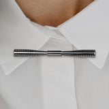 Maxbell Gentlemen Pinch Clips Tie Pins Shirt Clip Good Texture Length 6cm Classic Black