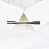 Maxbell Gentlemen Pinch Clips Tie Pins Shirt Clip Good Texture Length 6cm Classic Black