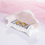 Maxbell Elegant Ring Display stand Rings Storage Case for New Year Dresser Pink Gray