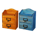 Maxbell Desktop Drawer Storage Box with 2 Drawers Makeup Shelf Rack for Workspace Brown