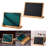 Maxbell Bamboo Wood Multiple Necklace Display Stand Showcase Disassemble for Anklets Green
