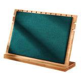 Maxbell Bamboo Wood Multiple Necklace Display Stand Showcase Disassemble for Anklets Green