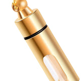 Maxbell Cremation Urn Necklace Keepsake Pendant Container for Private Items Hair Men Aureate