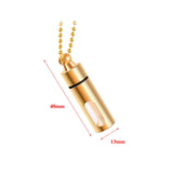 Maxbell Cremation Urn Necklace Keepsake Pendant Container for Private Items Hair Men Aureate