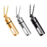 Maxbell Cremation Urn Necklace Keepsake Pendant Container for Private Items Hair Men Aureate