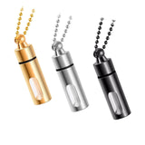 Maxbell Cremation Urn Necklace Keepsake Pendant Container for Private Items Hair Men Aureate