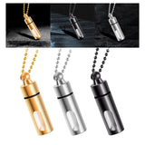 Maxbell Cremation Urn Necklace Keepsake Pendant Container for Private Items Hair Men Aureate