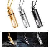 Maxbell Cremation Urn Necklace Keepsake Pendant Container for Private Items Hair Men Aureate