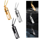 Maxbell Cremation Urn Necklace Keepsake Pendant Container for Private Items Hair Men Aureate