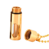 Maxbell Cremation Urn Necklace Keepsake Pendant Container for Private Items Hair Men Aureate