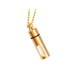 Maxbell Cremation Urn Necklace Keepsake Pendant Container for Private Items Hair Men Aureate