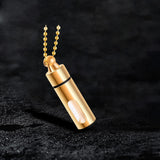 Maxbell Cremation Urn Necklace Keepsake Pendant Container for Private Items Hair Men Aureate