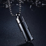 Maxbell Cremation Urn Necklace Keepsake Pendant Container for Private Items Hair Men Black