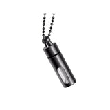 Maxbell Cremation Urn Necklace Keepsake Pendant Container for Private Items Hair Men Black