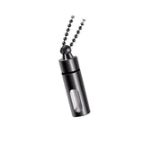 Maxbell Cremation Urn Necklace Keepsake Pendant Container for Private Items Hair Men Black