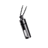 Maxbell Cremation Urn Necklace Keepsake Pendant Container for Private Items Hair Men Black