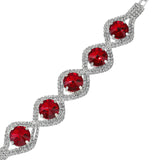 Maxbell Rhineston Bracelet Luxury Sparkly Elegant for Wedding Thanksgiving Holiday