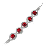 Maxbell Rhineston Bracelet Luxury Sparkly Elegant for Wedding Thanksgiving Holiday