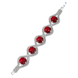 Maxbell Rhineston Bracelet Luxury Sparkly Elegant for Wedding Thanksgiving Holiday