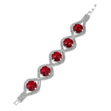 Maxbell Rhineston Bracelet Luxury Sparkly Elegant for Wedding Thanksgiving Holiday