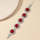 Maxbell Rhineston Bracelet Luxury Sparkly Elegant for Wedding Thanksgiving Holiday