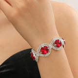 Maxbell Rhineston Bracelet Luxury Sparkly Elegant for Wedding Thanksgiving Holiday