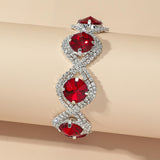 Maxbell Rhineston Bracelet Luxury Sparkly Elegant for Wedding Thanksgiving Holiday