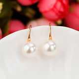 Maxbell Pearl Earrings Faux Classic Elegant Dangle Earrings Aureate Women Ladies