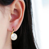 Maxbell Pearl Earrings Faux Classic Elegant Dangle Earrings Aureate Women Ladies