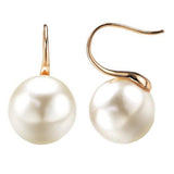 Maxbell Pearl Earrings Faux Classic Elegant Dangle Earrings Aureate Women Ladies